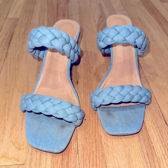 Denim braid heels - Picture 1 of 2
